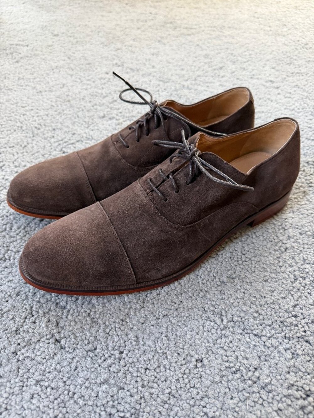 New Republic x Mark McNairy Brown Suede Cap Toe Oxford Dress Shoes Men's 11.5